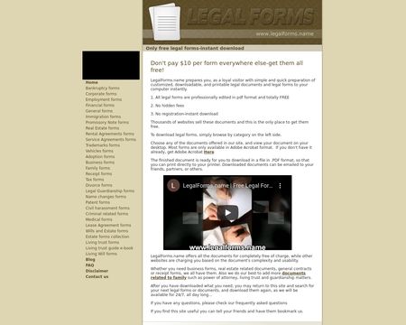 website thubmnail of Free Legal Forms, Documents, Papers At Legalforms.name