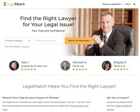 website thubmnail of LegalMatch