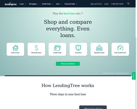website thubmnail of LendingTree