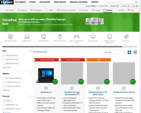 website thubmnail of Lenevo