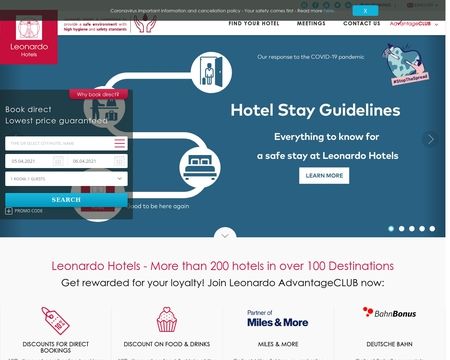 website thubmnail of Leonardo-hotels