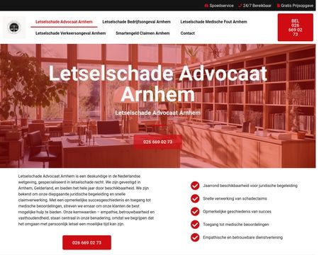 website thubmnail of Letselschade Advocaat Arnhem