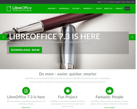 website thubmnail of Libreoffice.org