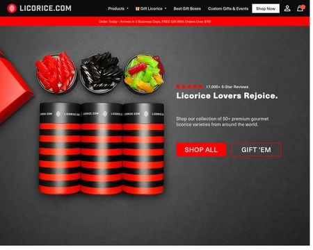 website thubmnail of Licorice.com
