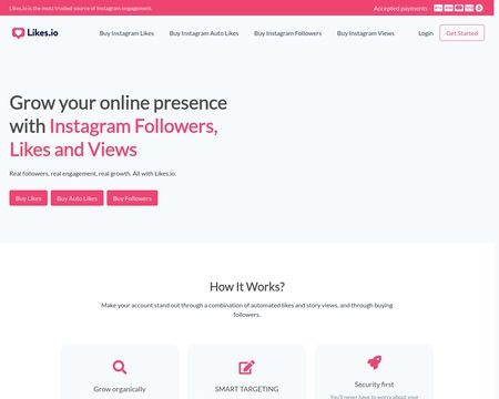 website thubmnail of Likes.io