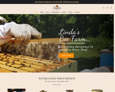 website thubmnail of Linda's Bee Farm