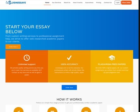 website thubmnail of Lion Essays
