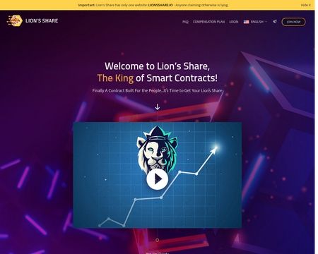 website thubmnail of Lionsshare.io
