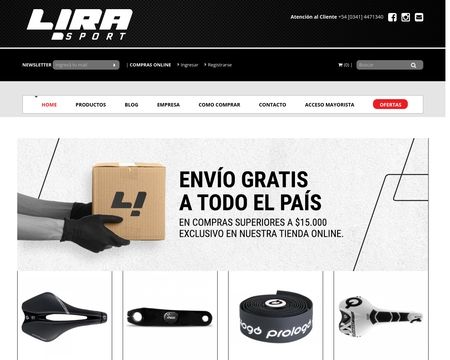 website thubmnail of Lirasport.com.ar