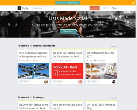 website thubmnail of List.ly