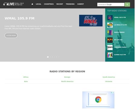 website thubmnail of Live Online Radio