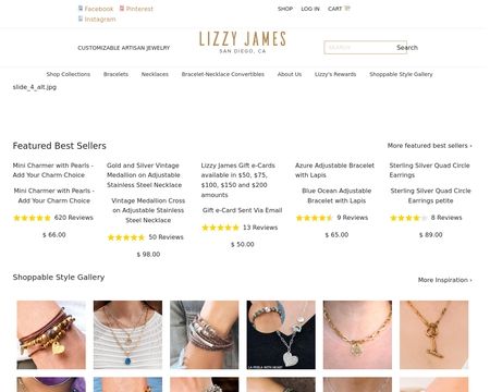 website thubmnail of Lizzy James