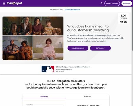 website thubmnail of LoanDepot