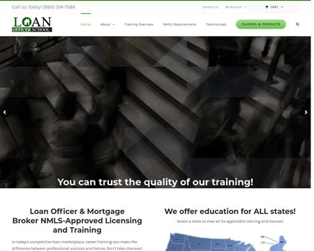 website thubmnail of LoanOfficerSchool.com