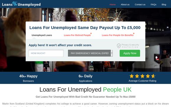 Thumbnail of Loans4unemployed.co.uk