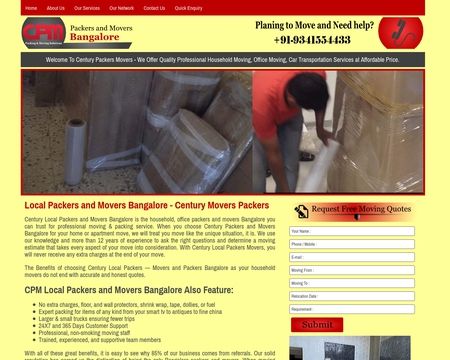 website thubmnail of Local Cheap & Best Packers And Movers In Bangalore
