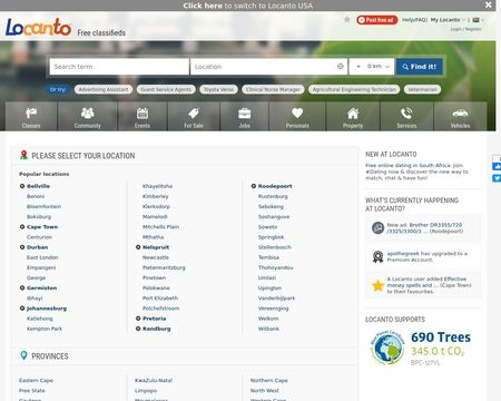 website thubmnail of Locanto.co.za