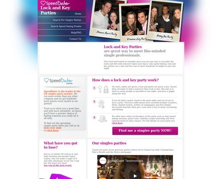 website thubmnail of SpeedDater Lock And Key Party Nights