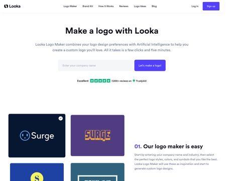 website thubmnail of Logojoy