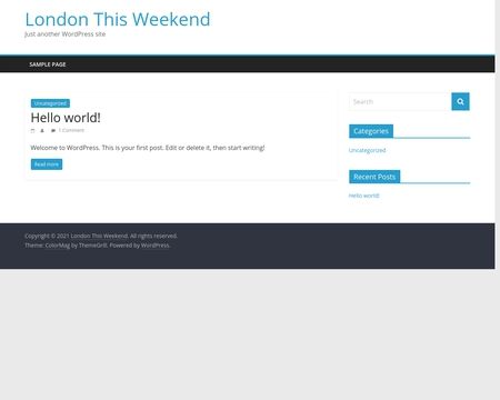 website thubmnail of London This Weekend