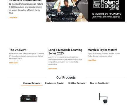 website thubmnail of Long & McQuade Musical Instruments