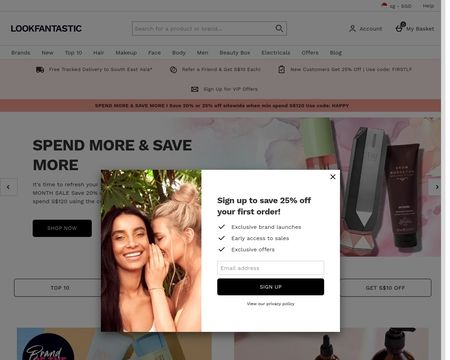 website thubmnail of Lookfantastic