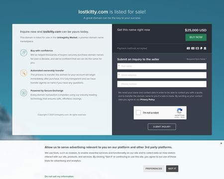 website thubmnail of Lostkitty