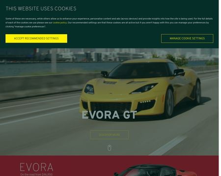website thubmnail of Lotus Cars