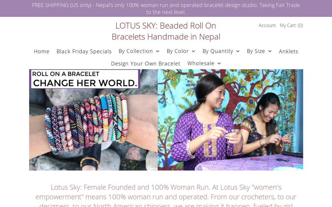 LOTUS SKY: Beaded Roll On Bracelets Handmade in Nepal