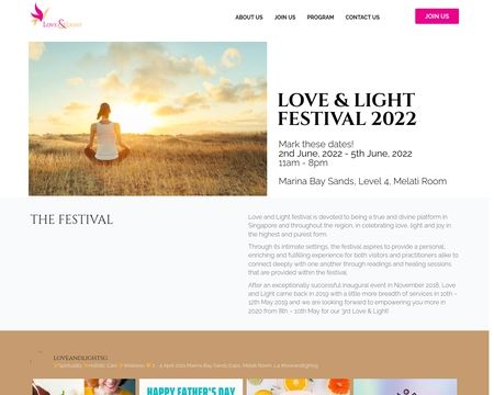 website thubmnail of Loveandlightfestival