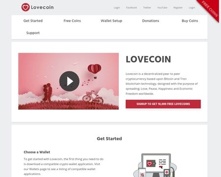 website thubmnail of Lovecoin Token