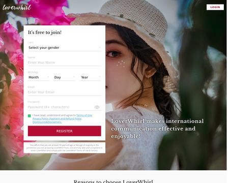 website thubmnail of LoverWhirl