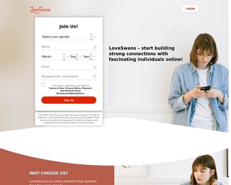 website thubmnail of LoveSwans