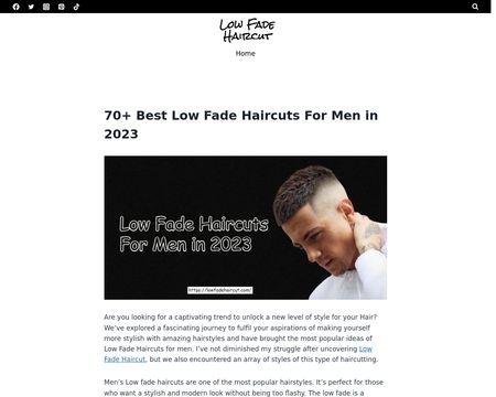 website thubmnail of Lowfadehaircut