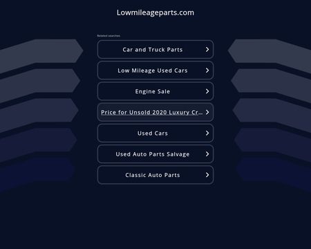 website thubmnail of Low Mileage Parts