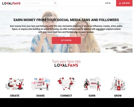 website thubmnail of Loyalfans