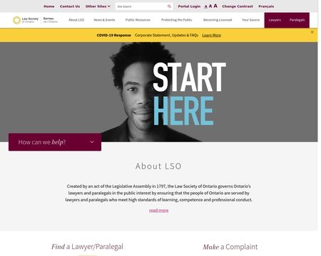 website thubmnail of Law Society of Ontario