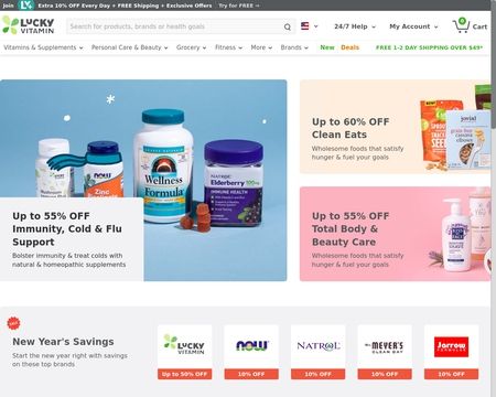 website thubmnail of Luckyvitamins