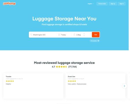 website thubmnail of Luggagehero