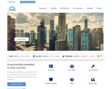 website thubmnail of Lunexcloud