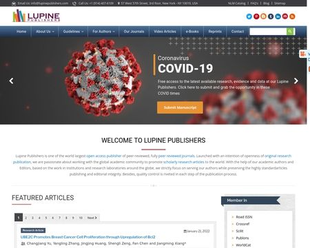 website thubmnail of Lupine Publishers