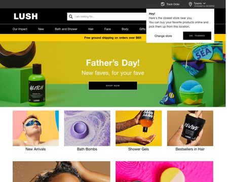 website thubmnail of Lush Cosmetics