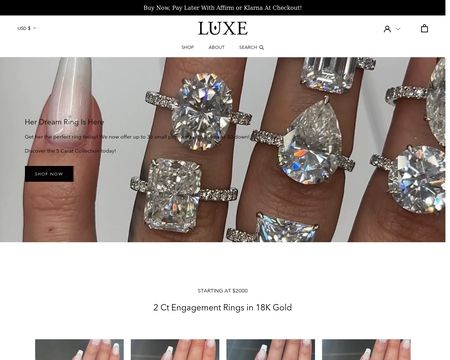 website thubmnail of Luxe VVS Jewelers