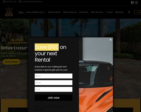 website thubmnail of Luxx.miami