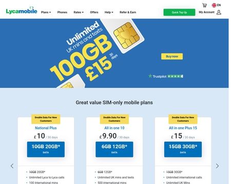 website thubmnail of LycaMobile UK