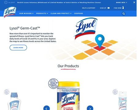 website thubmnail of Lysol
