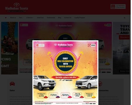 website thubmnail of Madhubantoyota.in