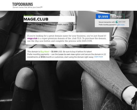 website thubmnail of Mage.Club