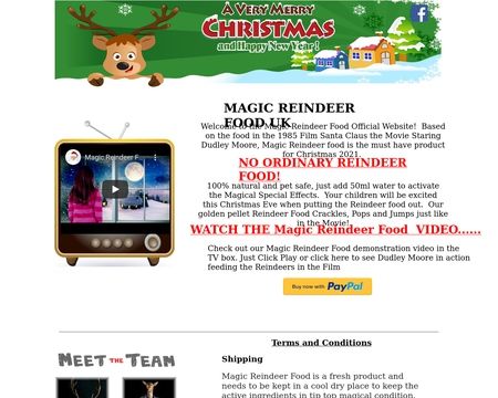 website thubmnail of Magic Reindeer Food