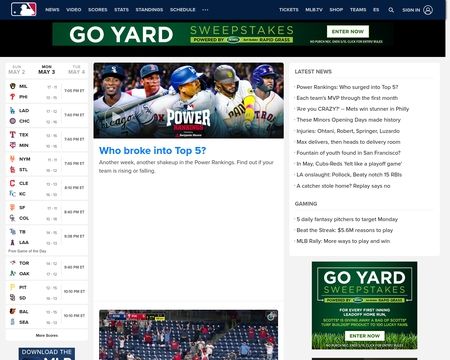 website thubmnail of Majorleaguebaseball
